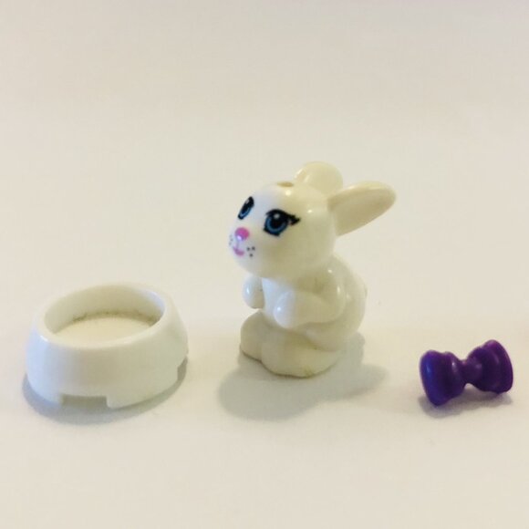 Lego Minifigures Lot Girl Pink Wand Friends Bunny Rabbit Dog Food Pet Dish - Picture 7 of 10